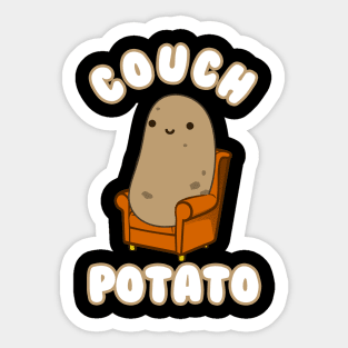 Funny Couch Potato - Kawaii Anime Pun Sticker